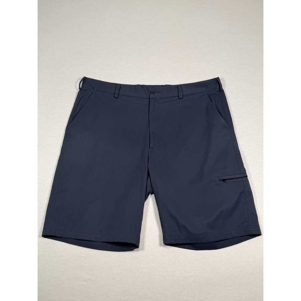 Pebble Beach Shorts Mens 38 Blue‎ Performance Chino Flat Front Golf Casual